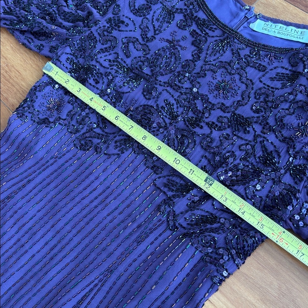 Vintage long silk gown - Picture 6 of 15